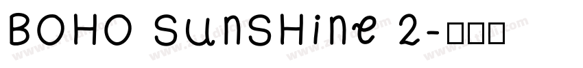 Boho Sunshine 2字体转换